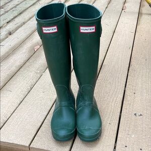 Hunter Dark Green Waterproof Boots